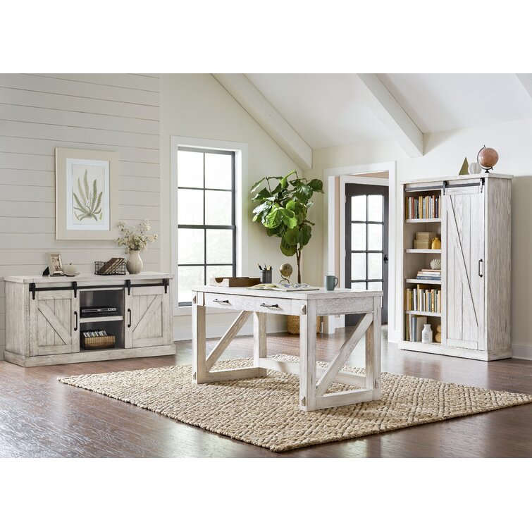 Anse Solid Wood Configurable Rectangular Writing Desk Office Set