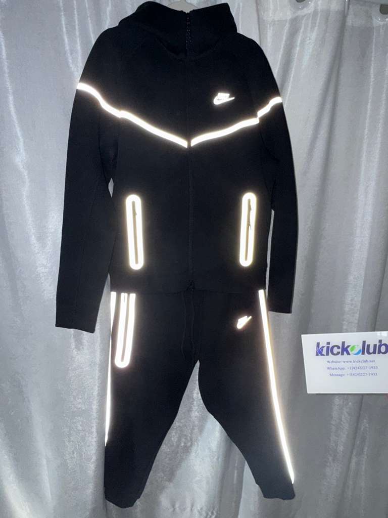 Nike Sportswear Tech Fleece Full Zip Reflective Details Set Black Silver