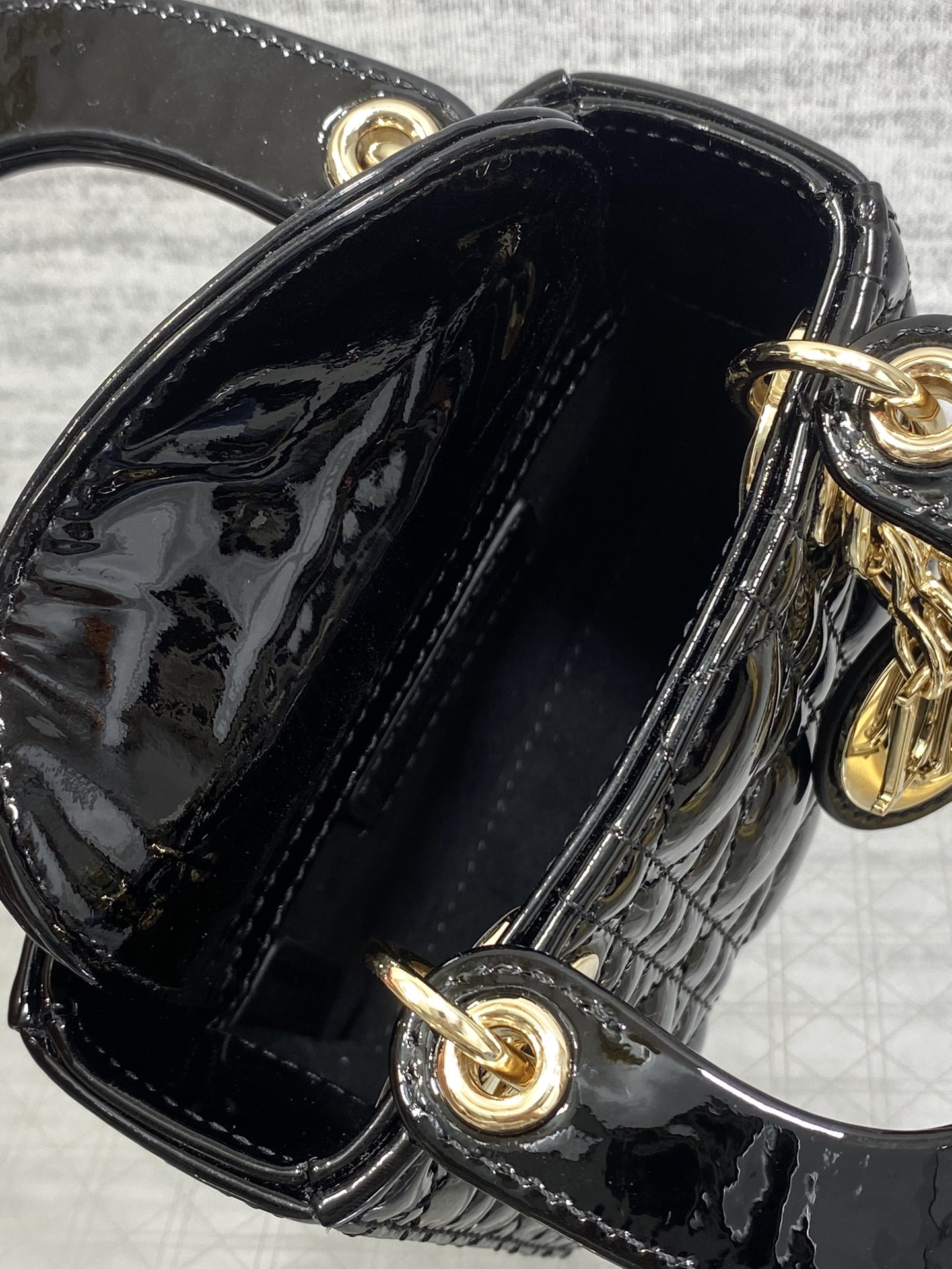 Dior Lady Mini Black Cannage Bag