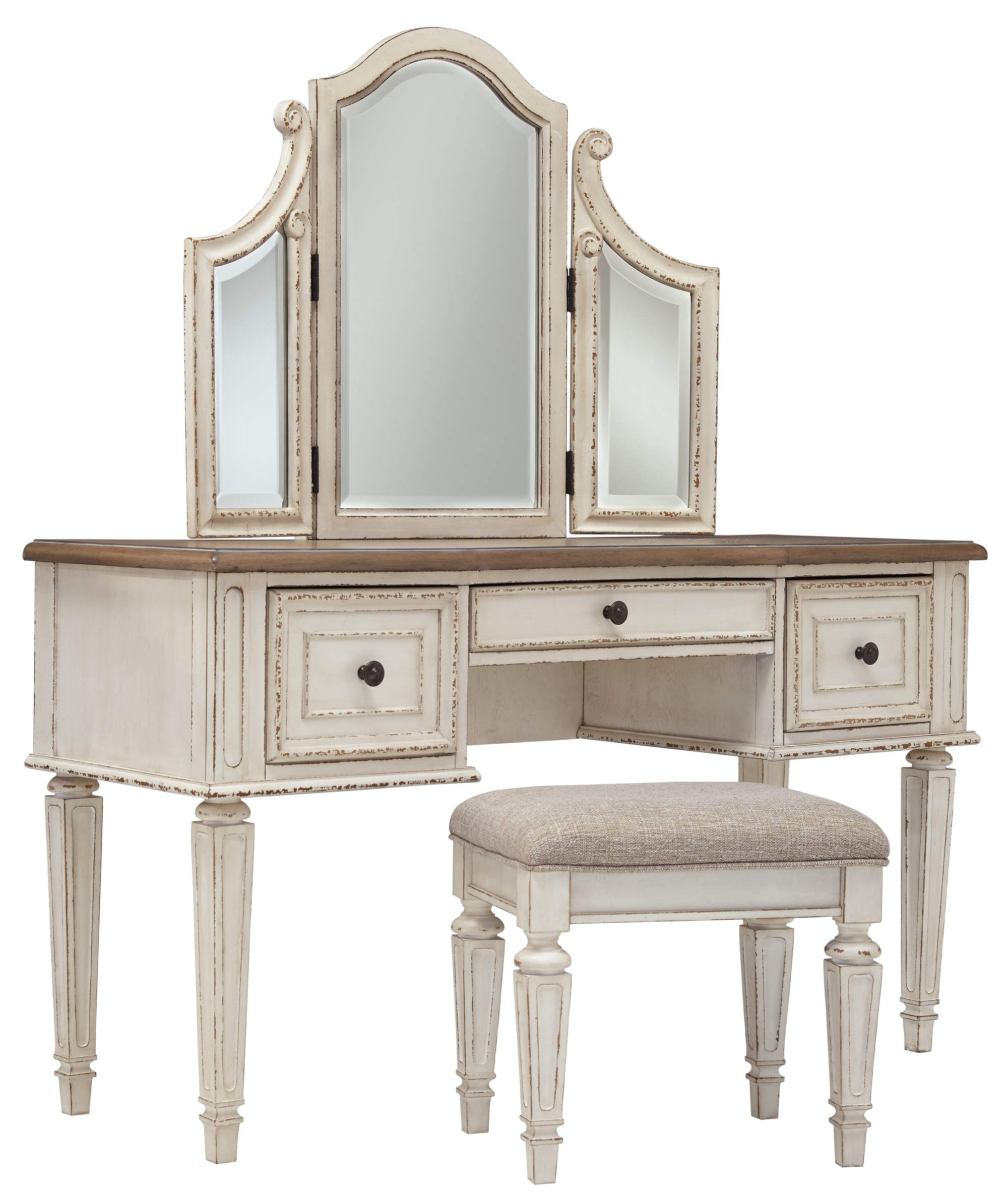 Traditional Cottage 3 Drawer Vanity Set with Dovetail