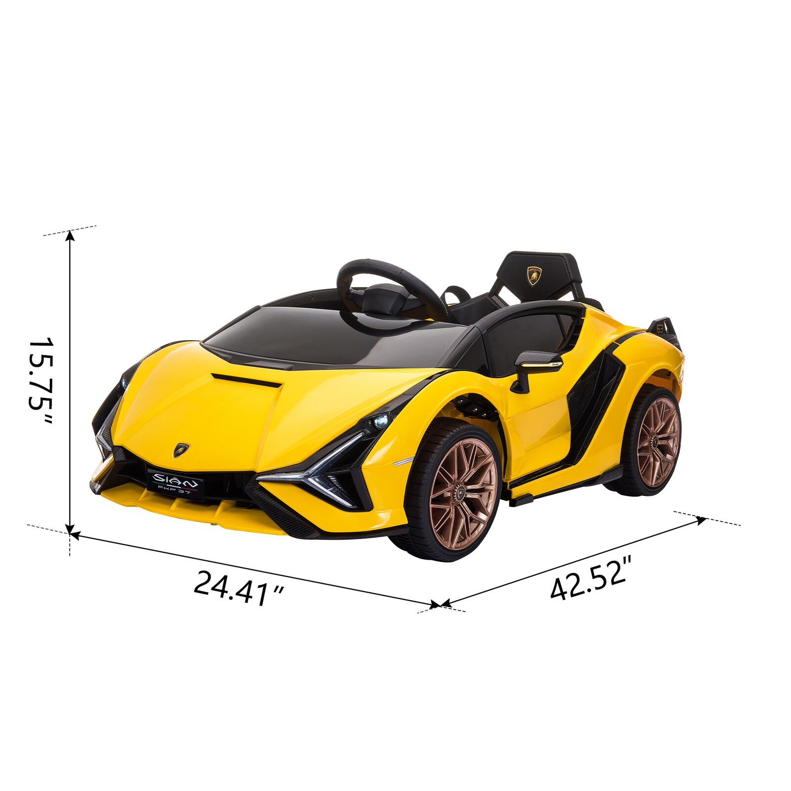 Lamborghini Sian Ride On Car 12V Kids Electric Motorized
