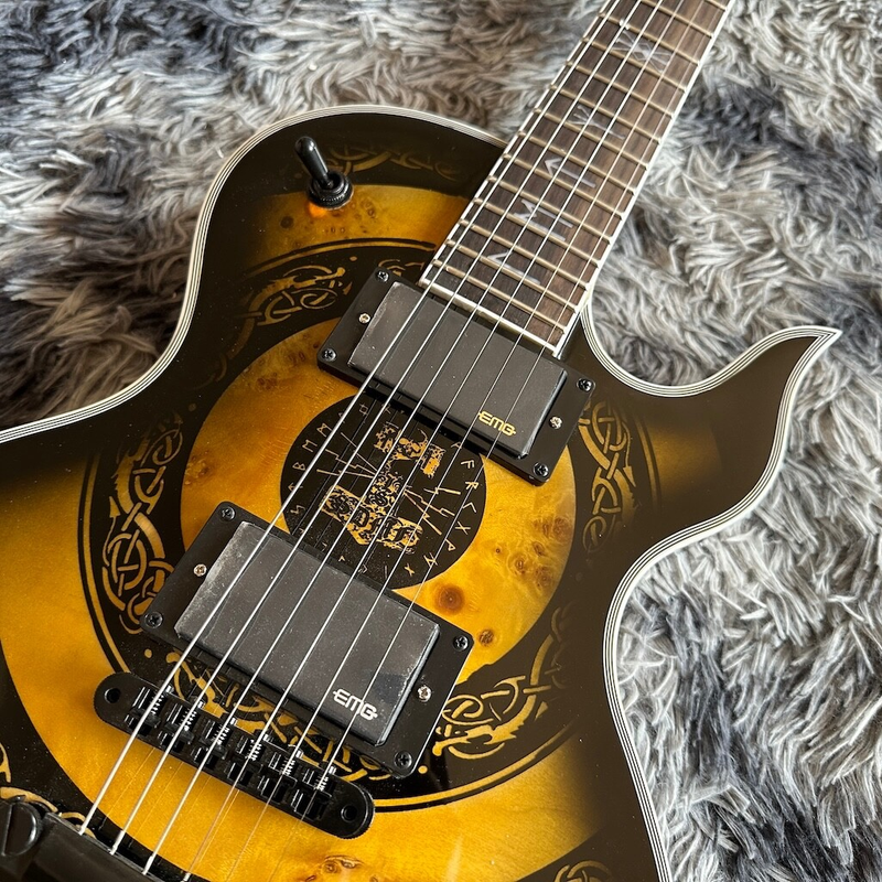 Zakk Wylde Series Electric Guitar Yellow Totem Pattern 6 Strings