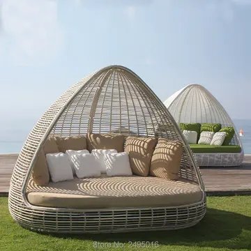 Creative Bird's Nest Patio Daybed Furniture