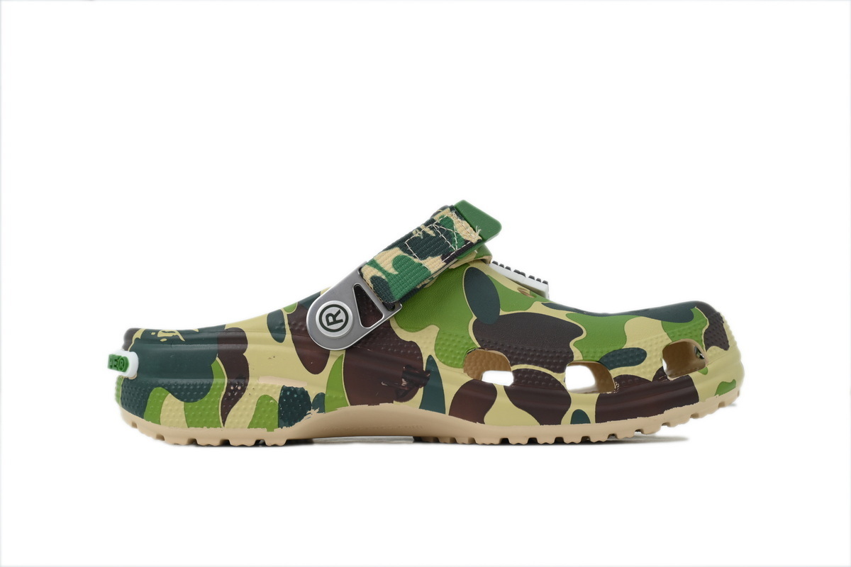 A Bathing Ape BAPE x Crocs Classic Clog ABC Camo Green