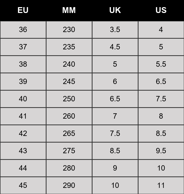 Air Max Fire Size Guide