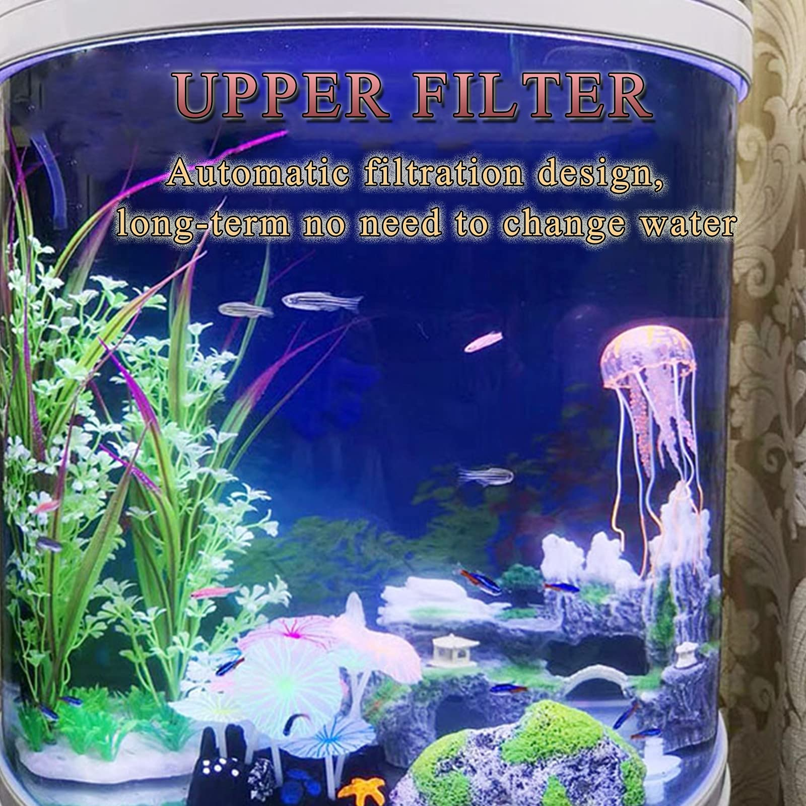 Silent Acrylic Aquarium Office Living Room