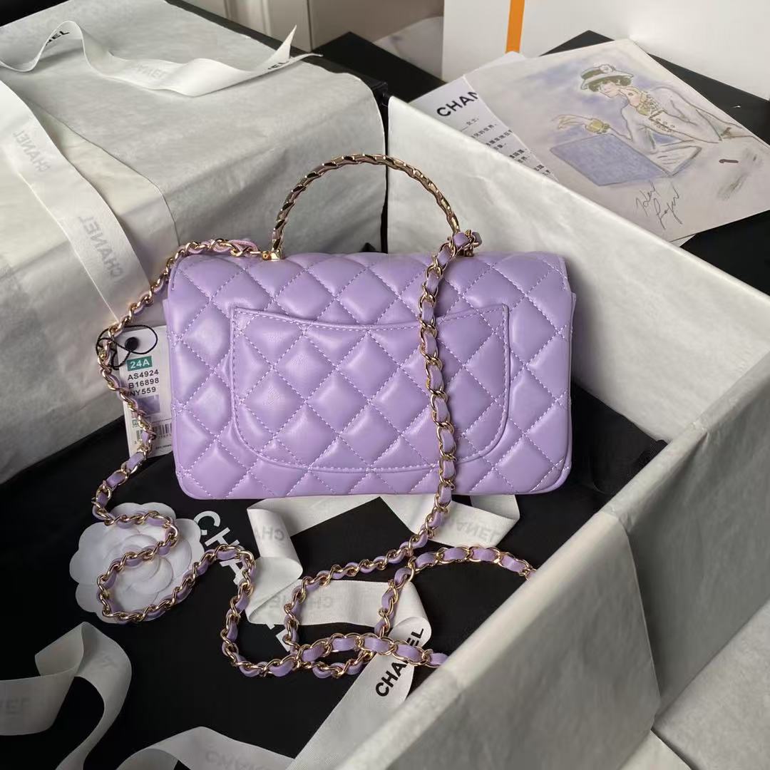 CHANEL Sheepskin CFmini Bag 12A Top Quality