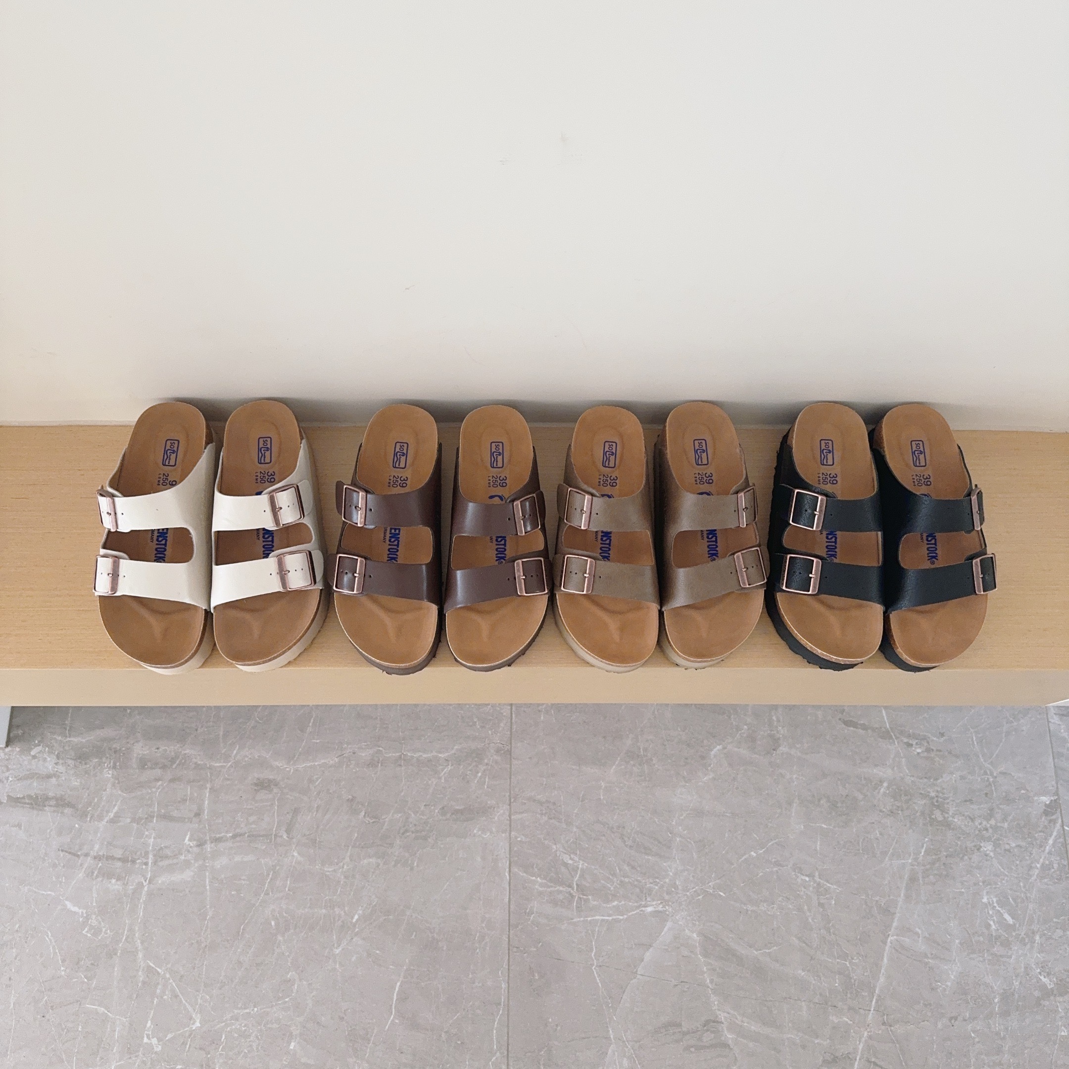 Platform 6 Cm Birken-Style Two-Strap Sandals