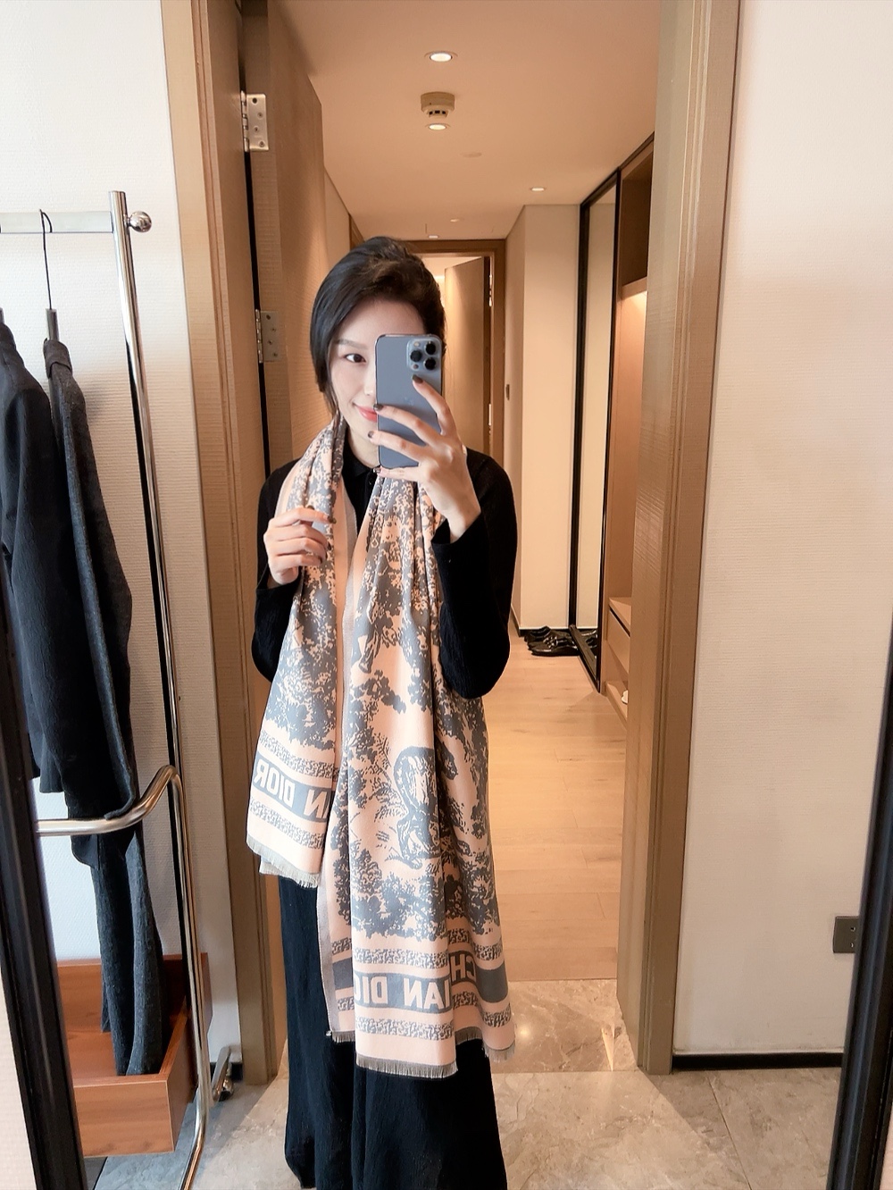 Dior Toile Print Scarf Grey 65 x 180 cm product images