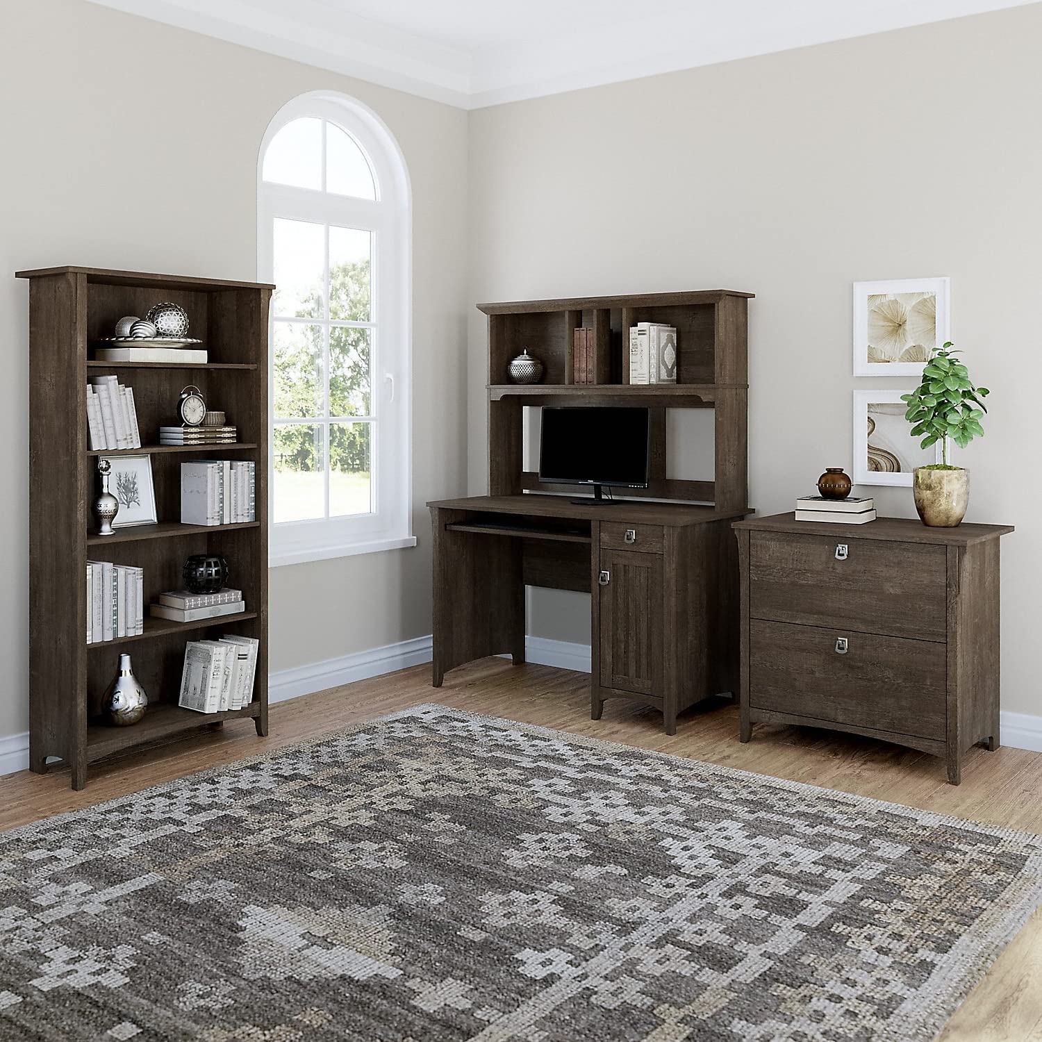Bush Furniture Salinas Mission Desk with Hutch