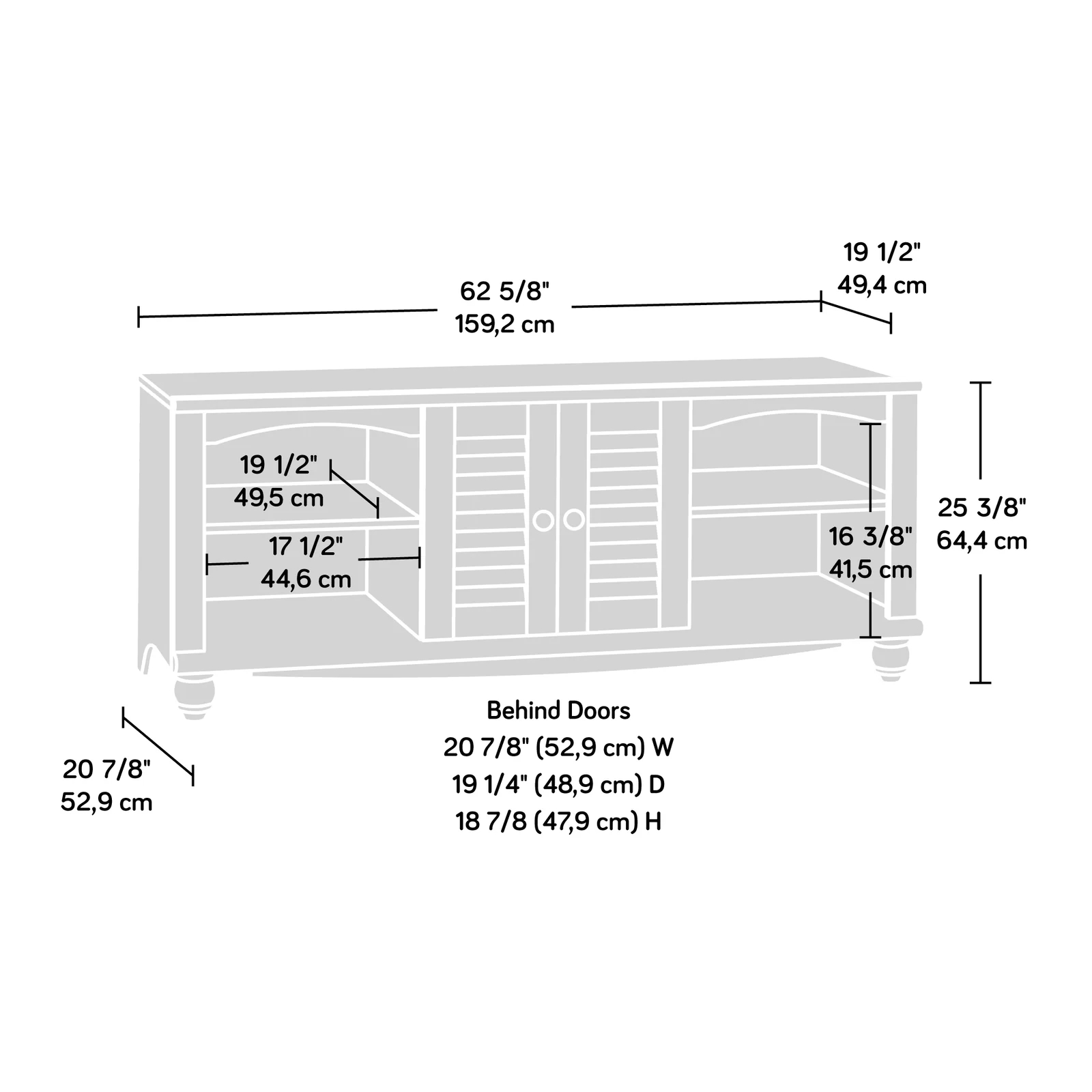 Bredevoort TV Stand for TVs up to 60