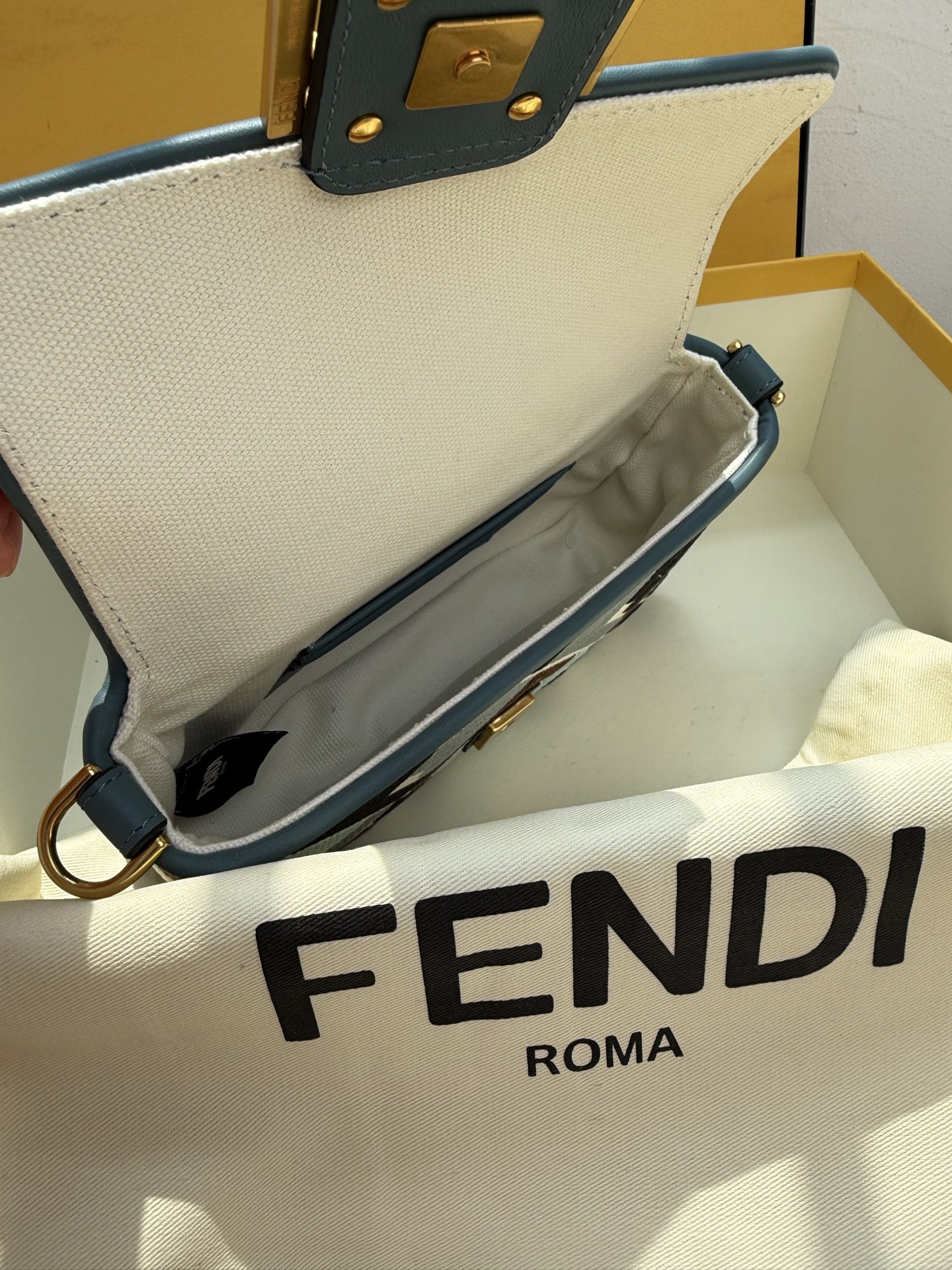 Fendi Mini Baguette FF Embroidery