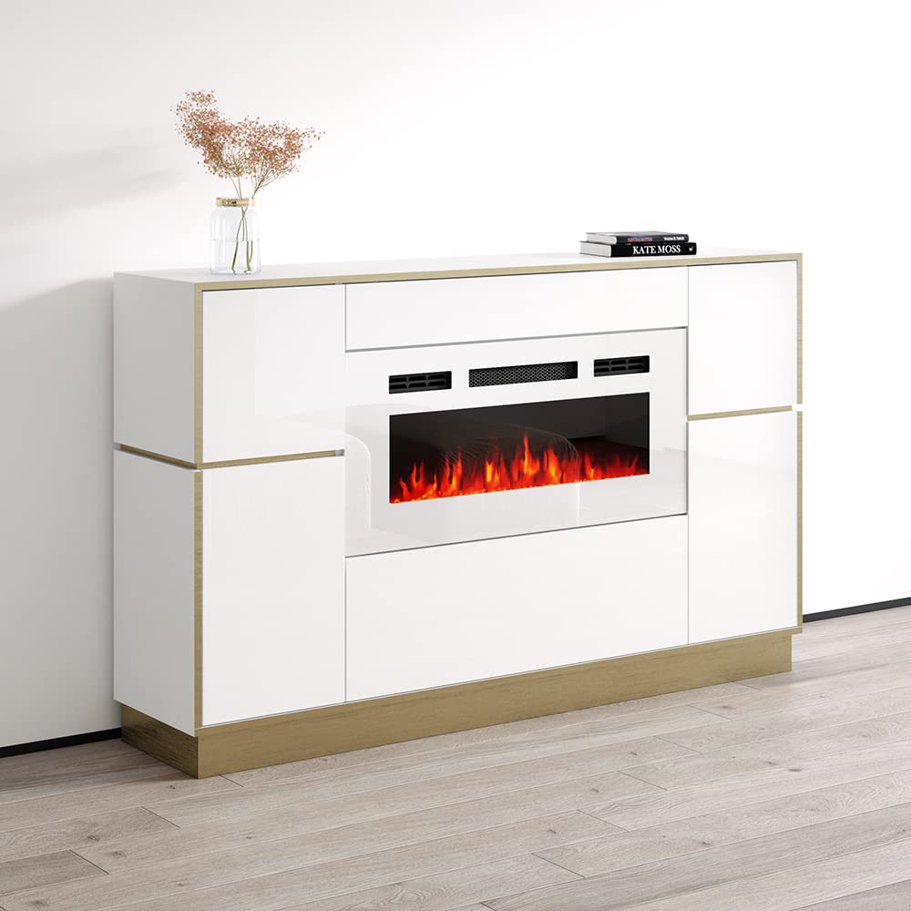 Meble Furniture Odessa WH-EF Fireplace Sideboard