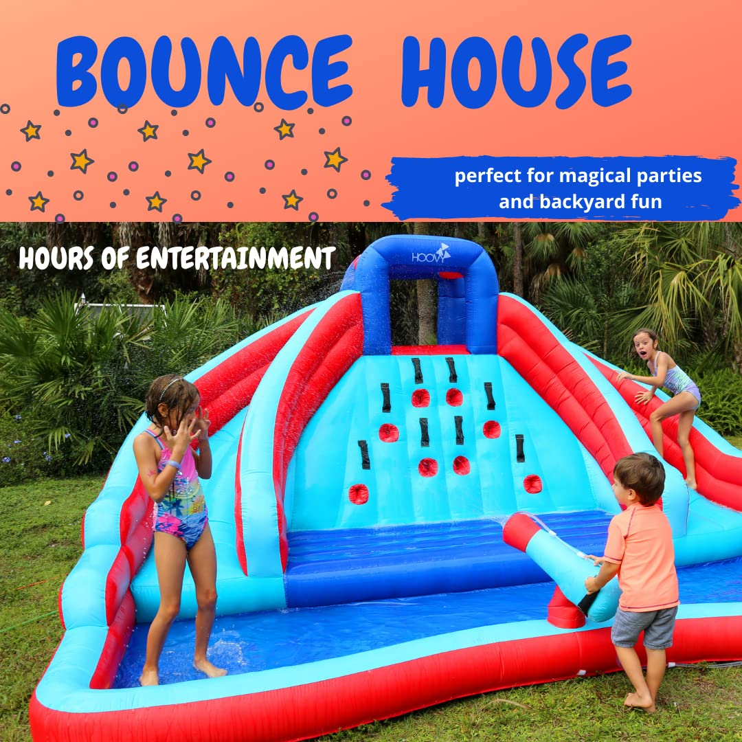 Double Water Slide with Climbing Wall 6.5x13x11 FT Inflatable