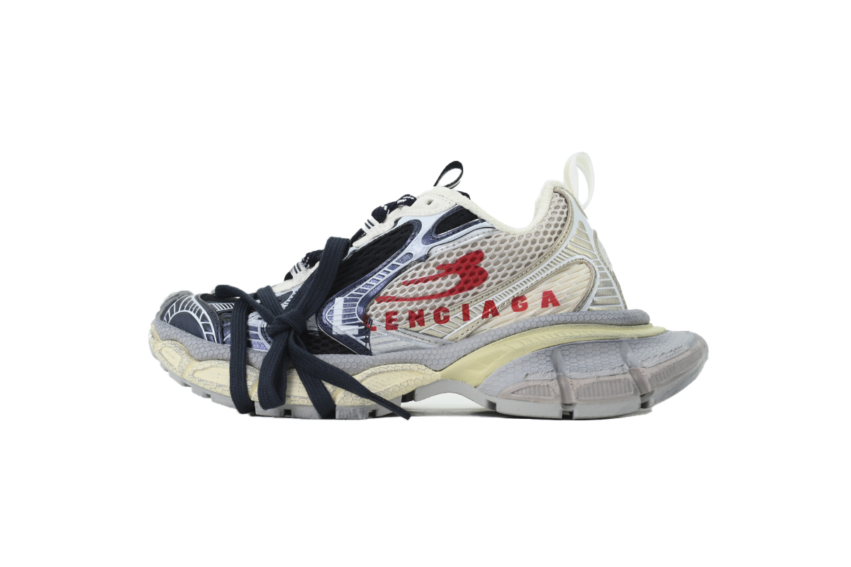 Balenciaga 3XL Sneaker Eggshell Red Navy 840088 W3XSG 9161