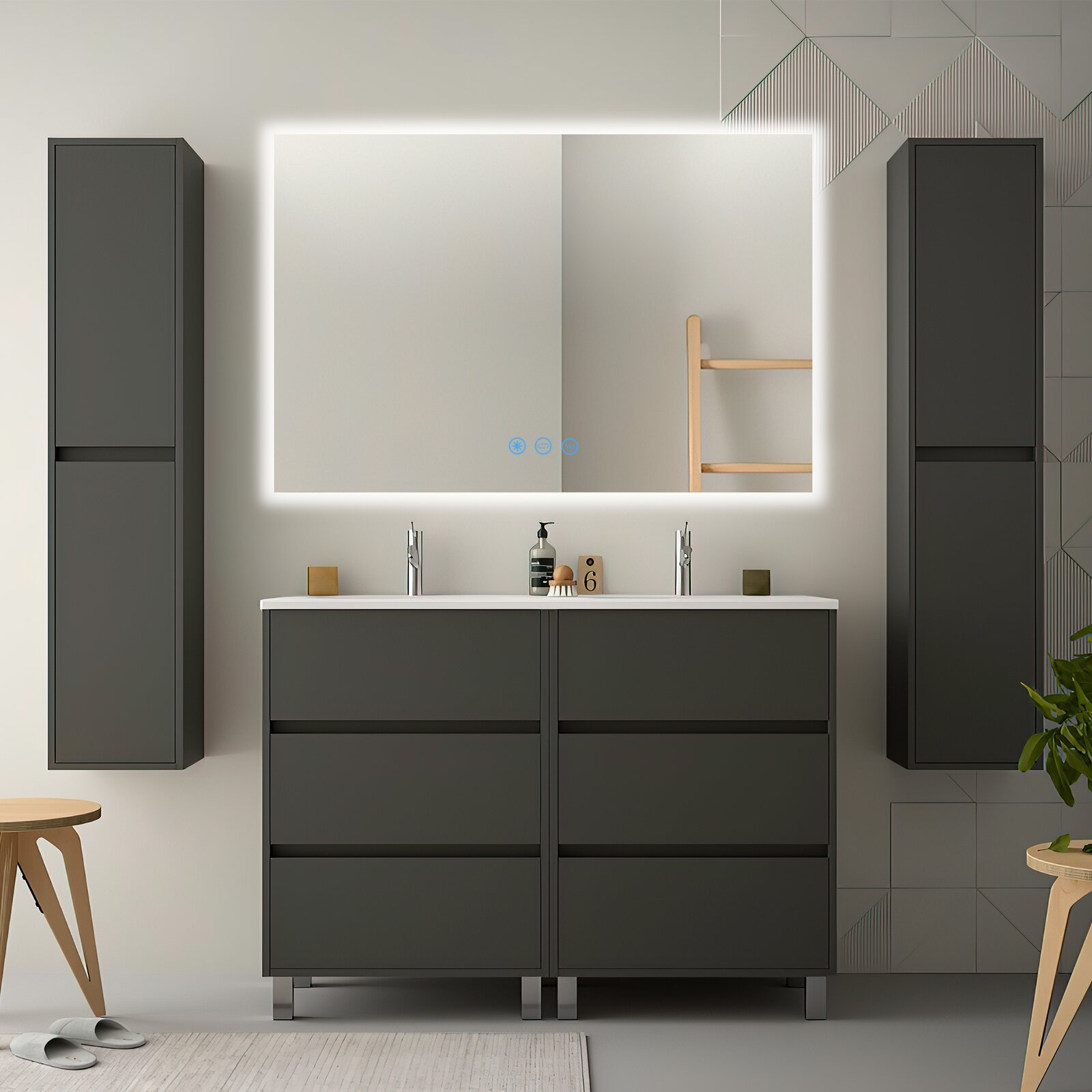 Bronson Rectangle LED Wall Mirror