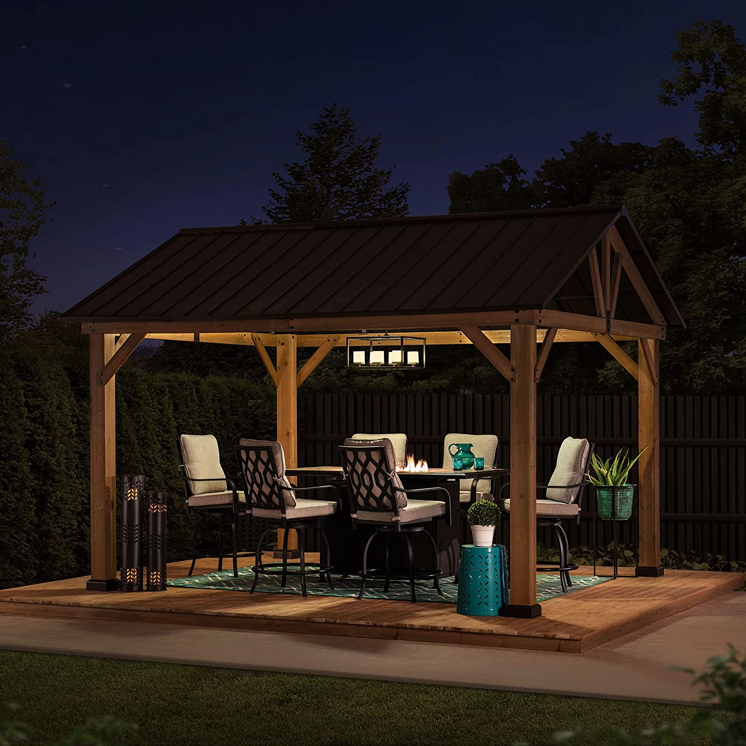 Solid Wood Patio Gazebo
