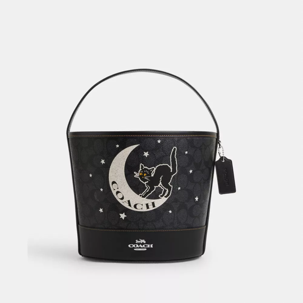 Trick Or Treat Bucket In Signature Canvas With Halloween Graphic