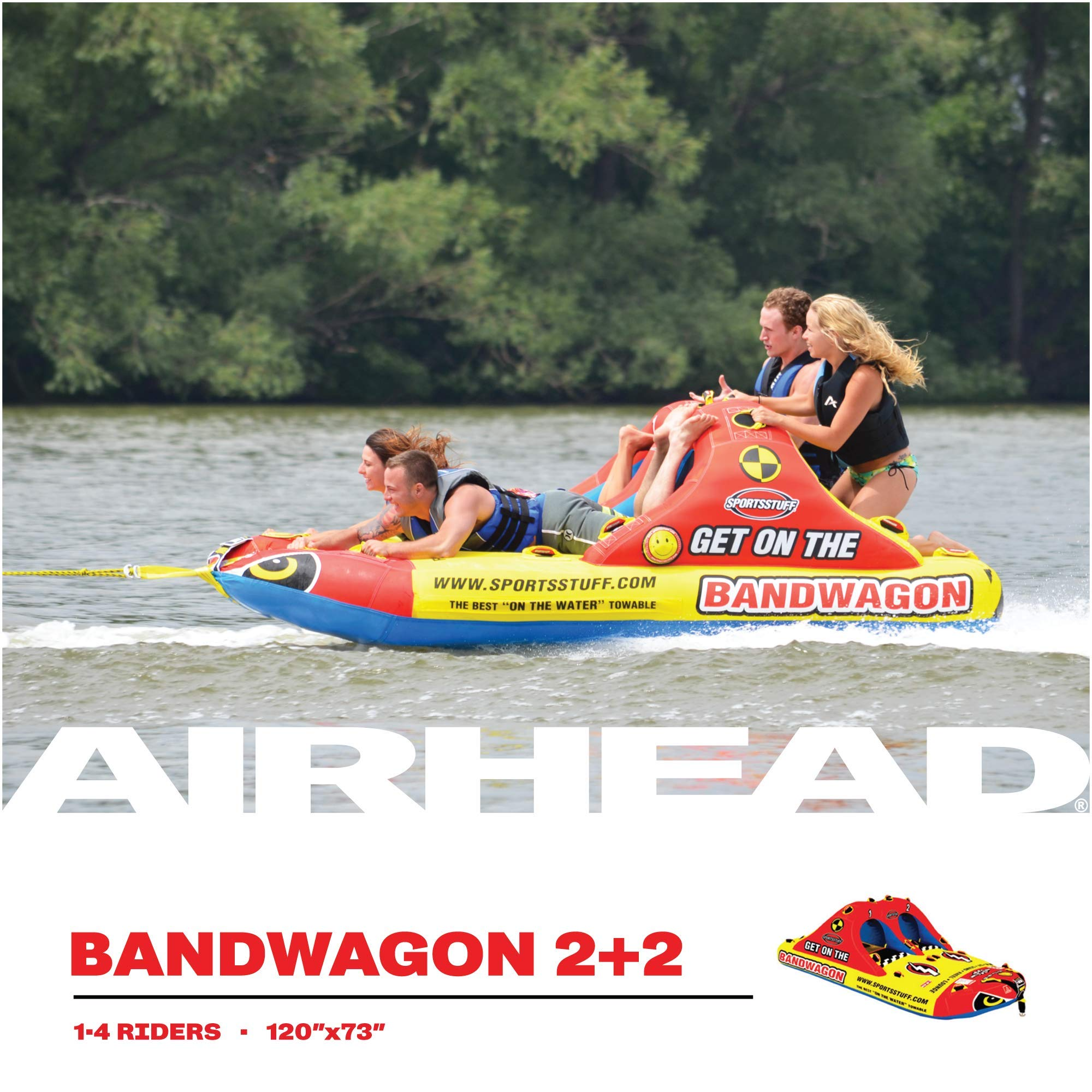 1-4 Rider Towable Tube for Boating