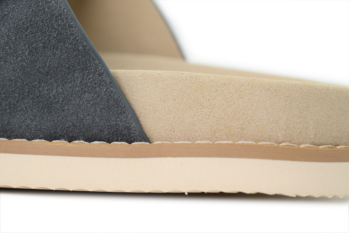 Brunello Cucinelli Suede Slide Sandals Grey