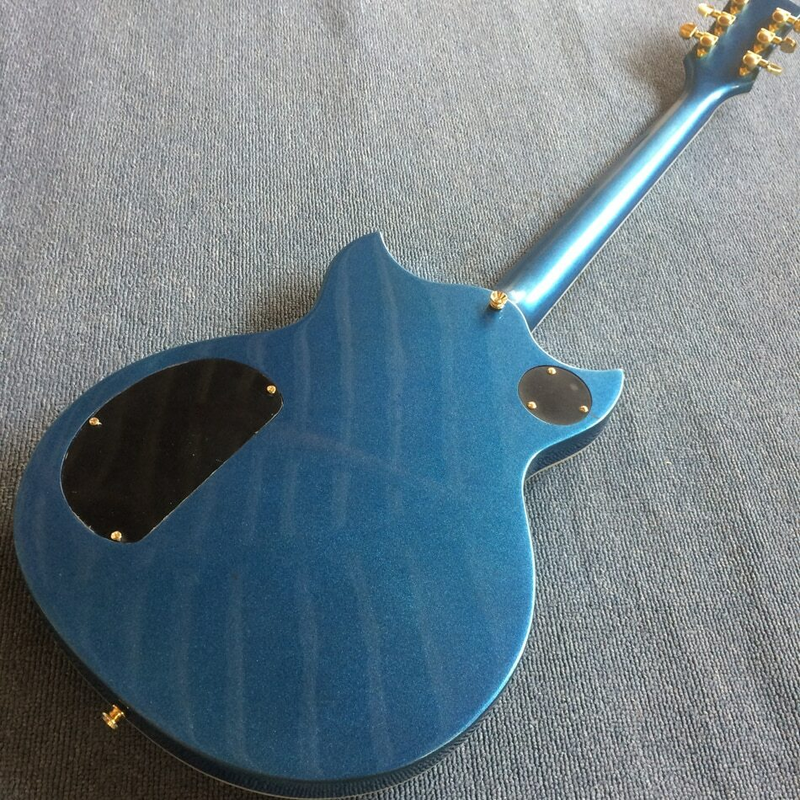 Electric Guitar Solid Mahogany Rosewood Fingerboard Metallic Blue