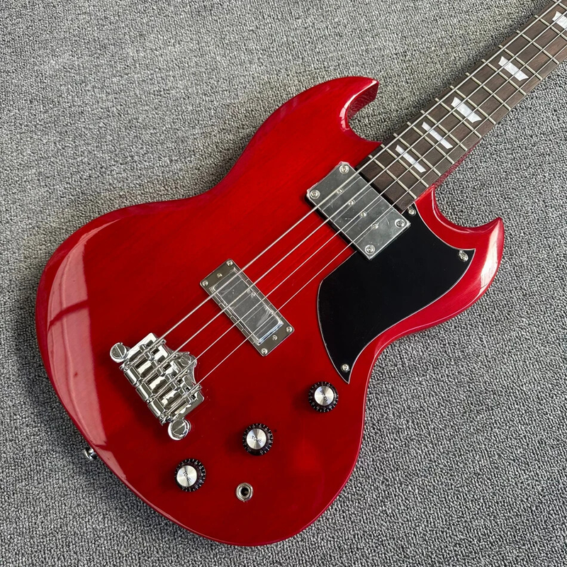 Made in China 4-series Electric Guitar Burgundy Electric Bass S-G4 String Bass