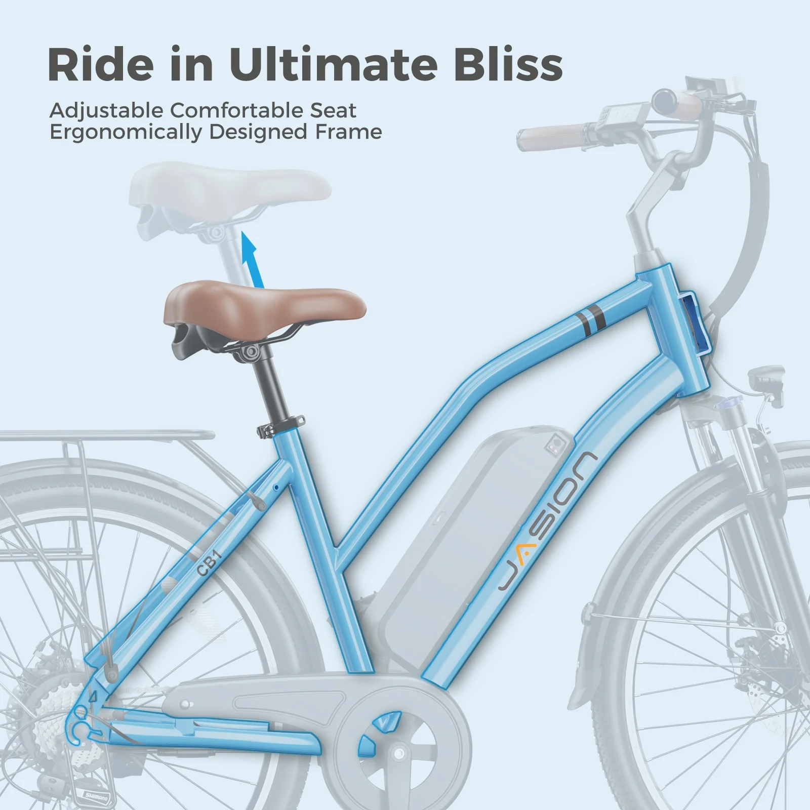 Jasion CB1 26in Electric Cruiser Bike, 500W, 450Wh