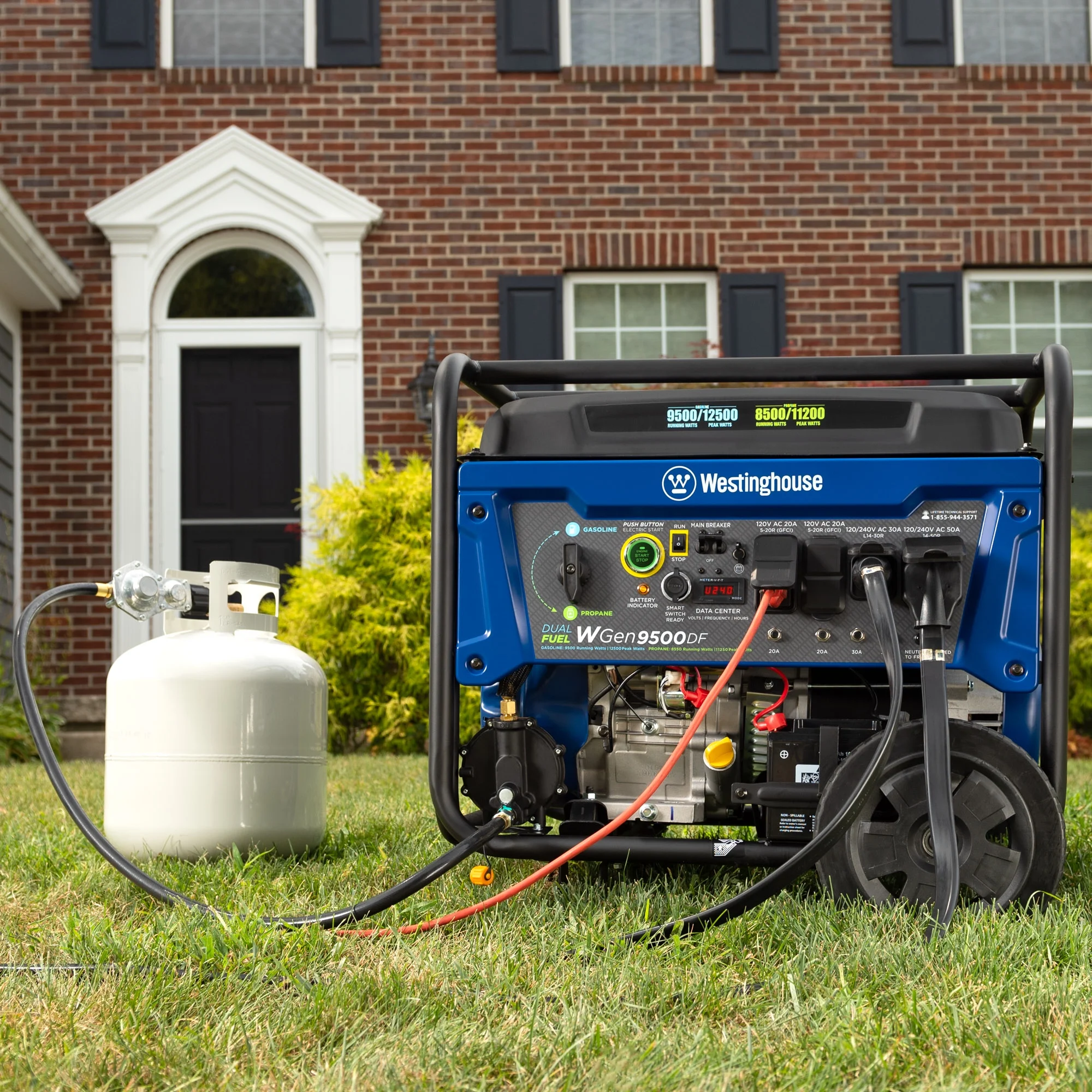 Westinghouse 12, 500 Peak Watt Dual Fuel Portable Generator