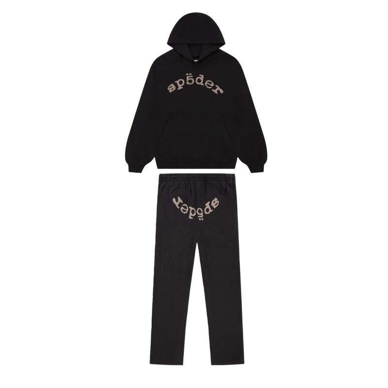 Sp5der VVS Hoodie & Sweatpant Set Black