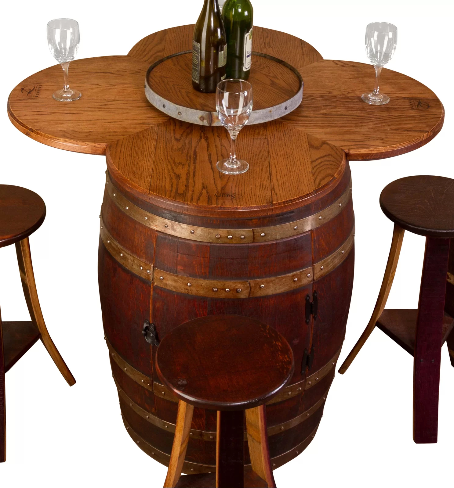 Uniontown 4 - Person Counter Height Solid Oak Dining Set