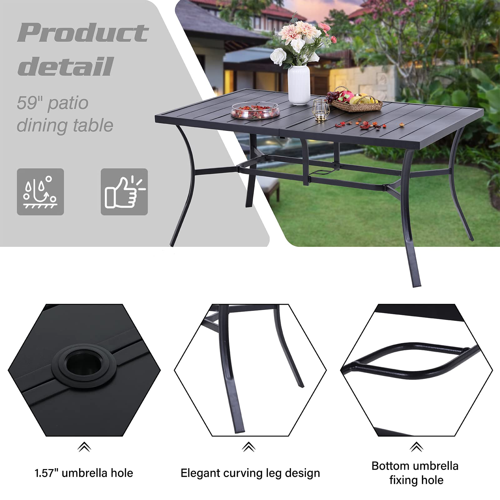 Patio Dining Set Patio Set for 6 Person Furniture