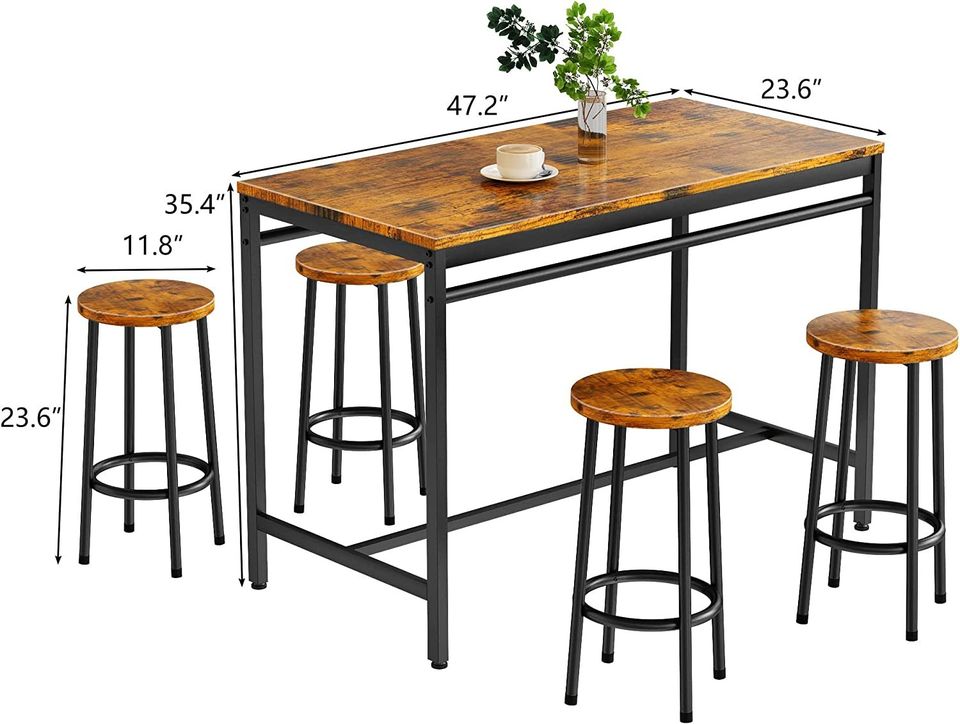 MIERES Bar Table and Chairs Set
