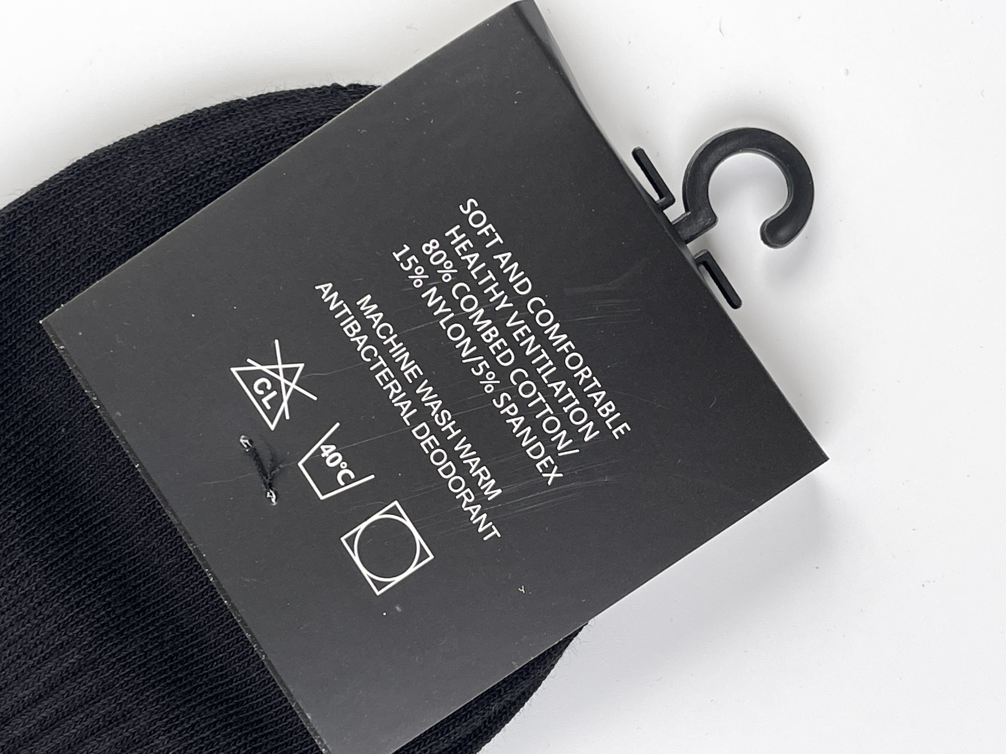 Descente Mid-Crew Socks White Black