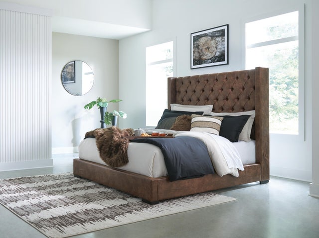 Steenlage Faux Leather Upholstered Bed