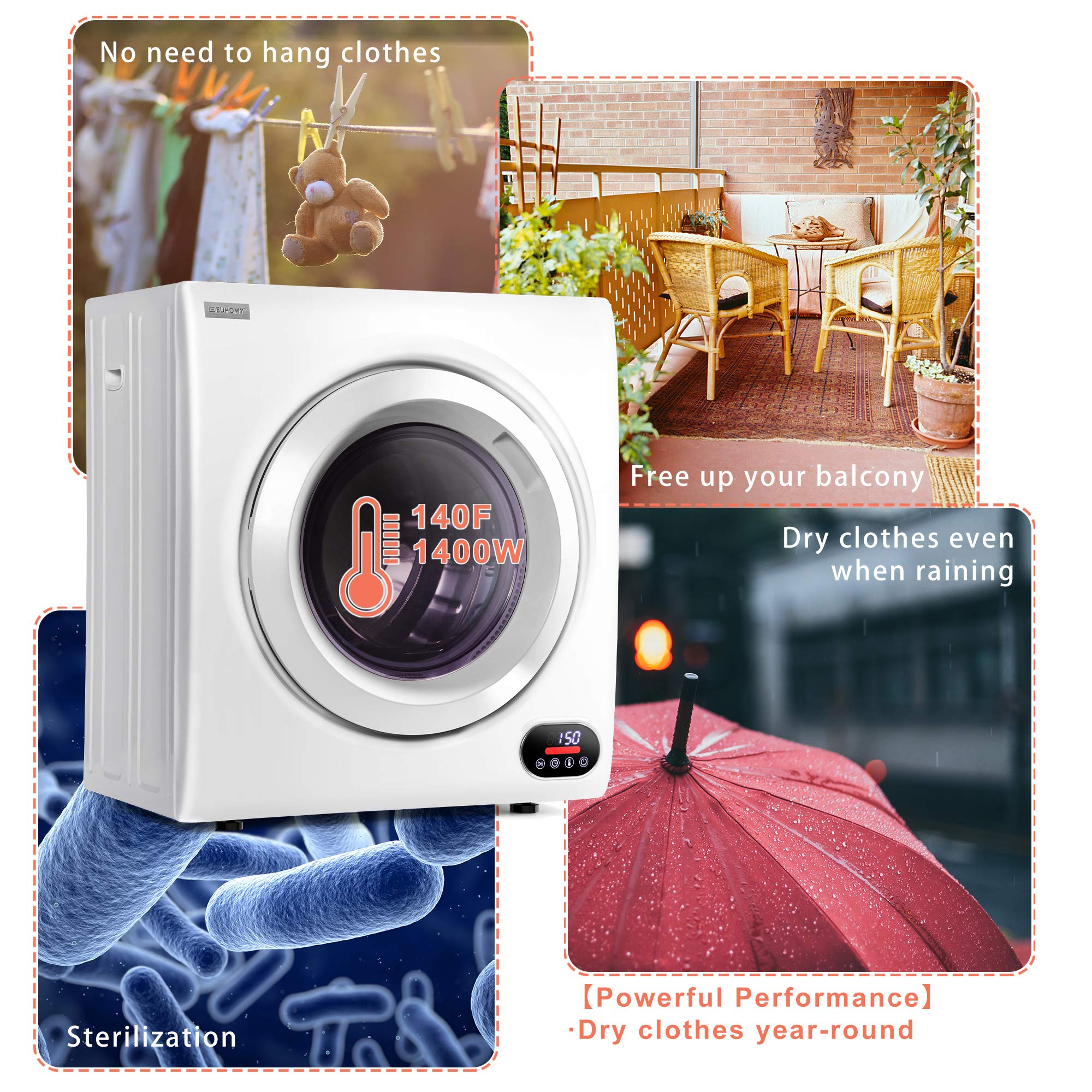 Euhomy Compact Laundry Dryer