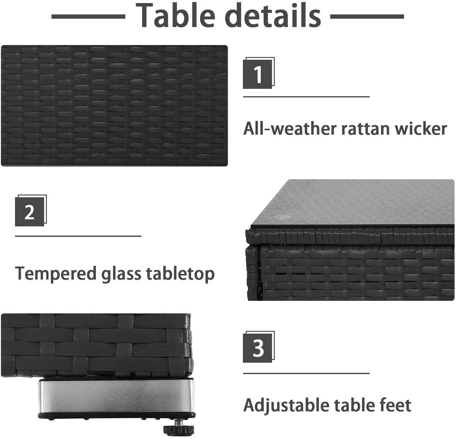9 PCS Patio Furniture Sets