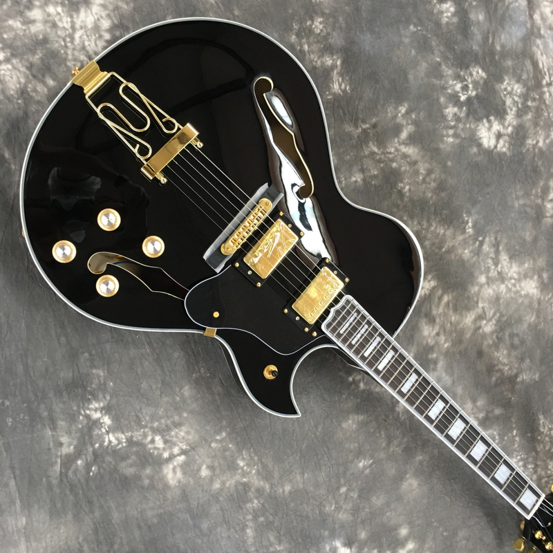 Hollow Body Byrdland Electric Guitar Gold Hardware Jazz Bridge Fast Ship