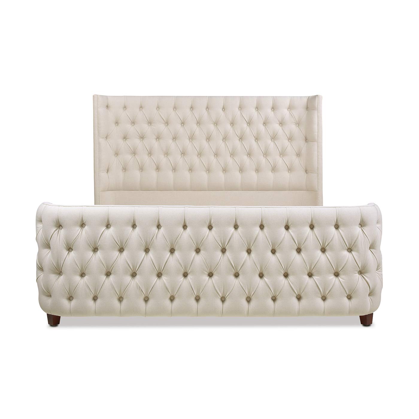 Tufted Panel Bed Headboard and Footboard Set