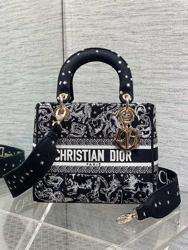 Dior Lady D-Lite Bag Black Baroque