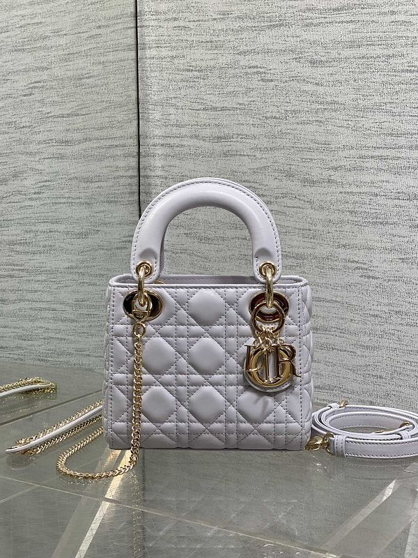 Dior Lady Dior Micro Bag White