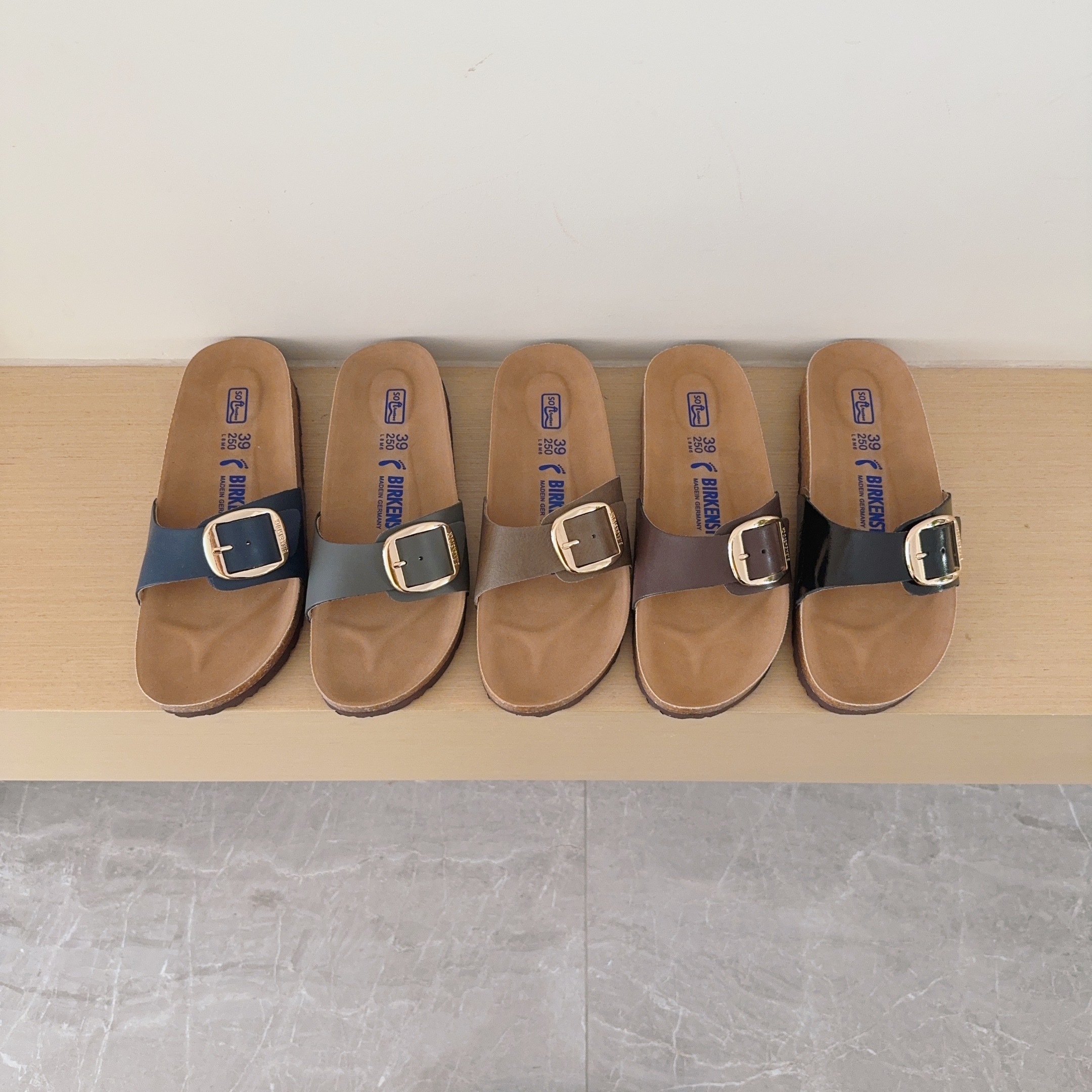 Birken-Style Big-Buckle Sandals