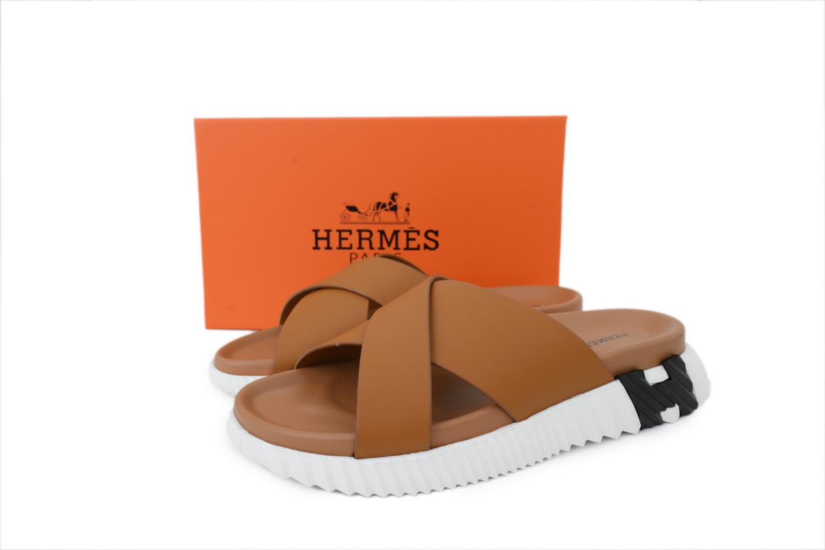 Hermes Infra Sandals Brown