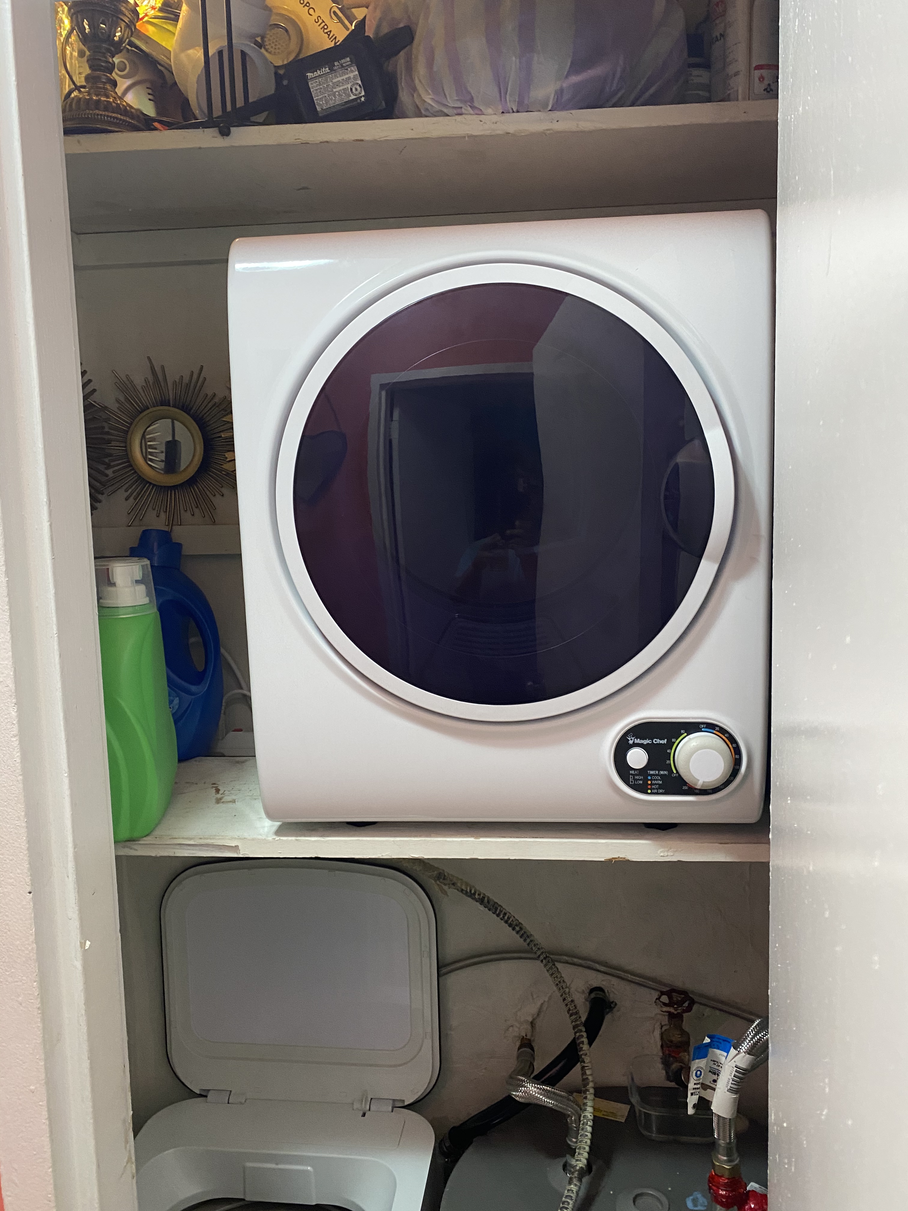 Magic Chef Compact Electric White MCSDRY15W 1.5 cu. ft. Laundry