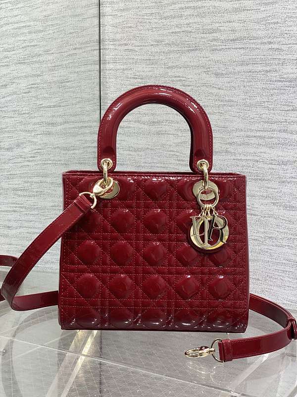 Dior Lady Dior Mini Bag Cherry Red