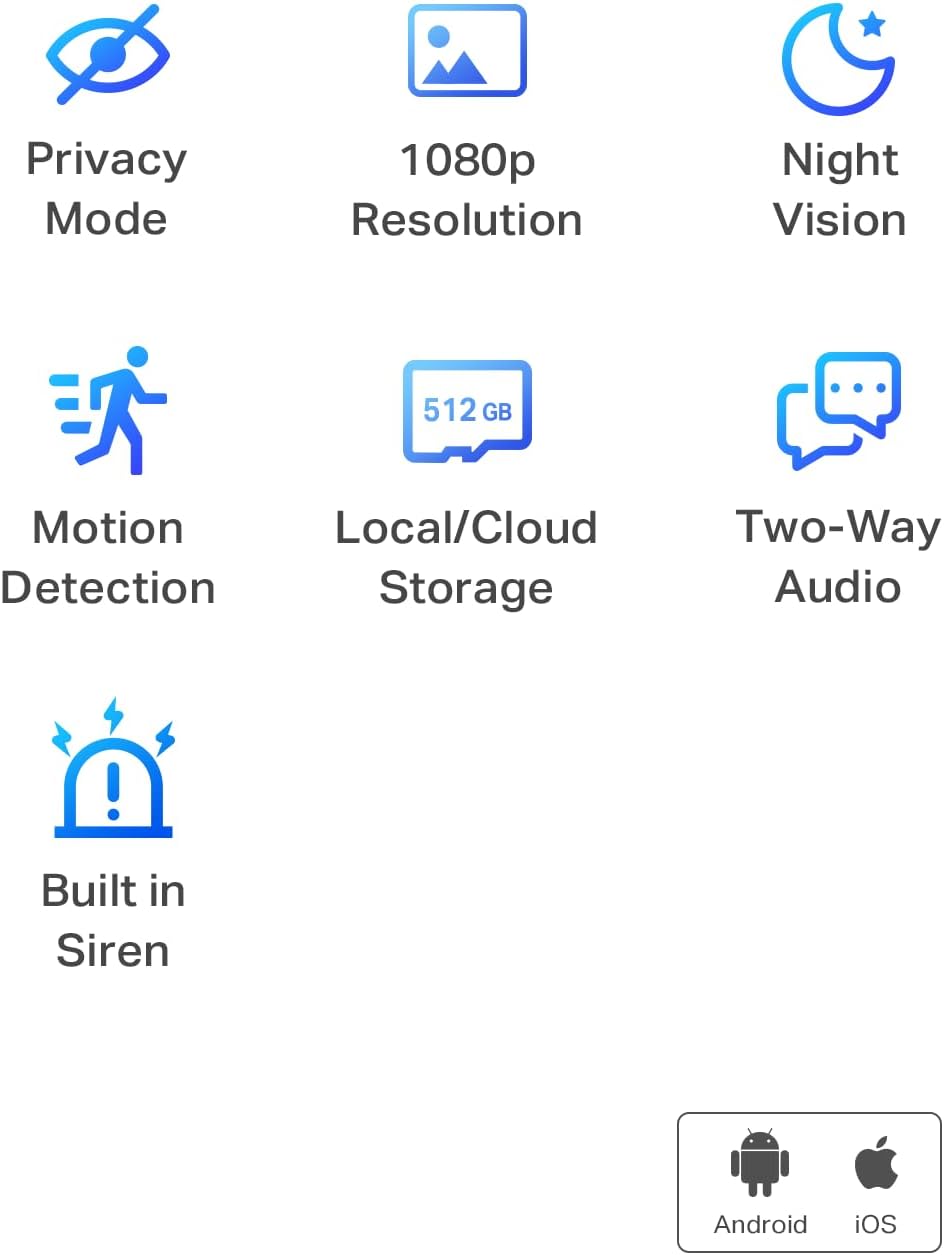 1080P Indoor Security Camera for Baby Monitor, Dog Camera w/Motion Detectio