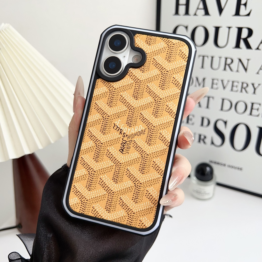 Goyard Classic All-Over Monogram Print Slim Shockproof Luxury Phone Case