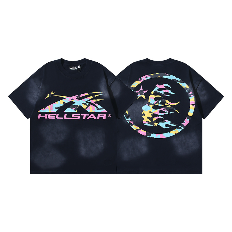 Hellstar Camo Sports Logo T-Shirt Black