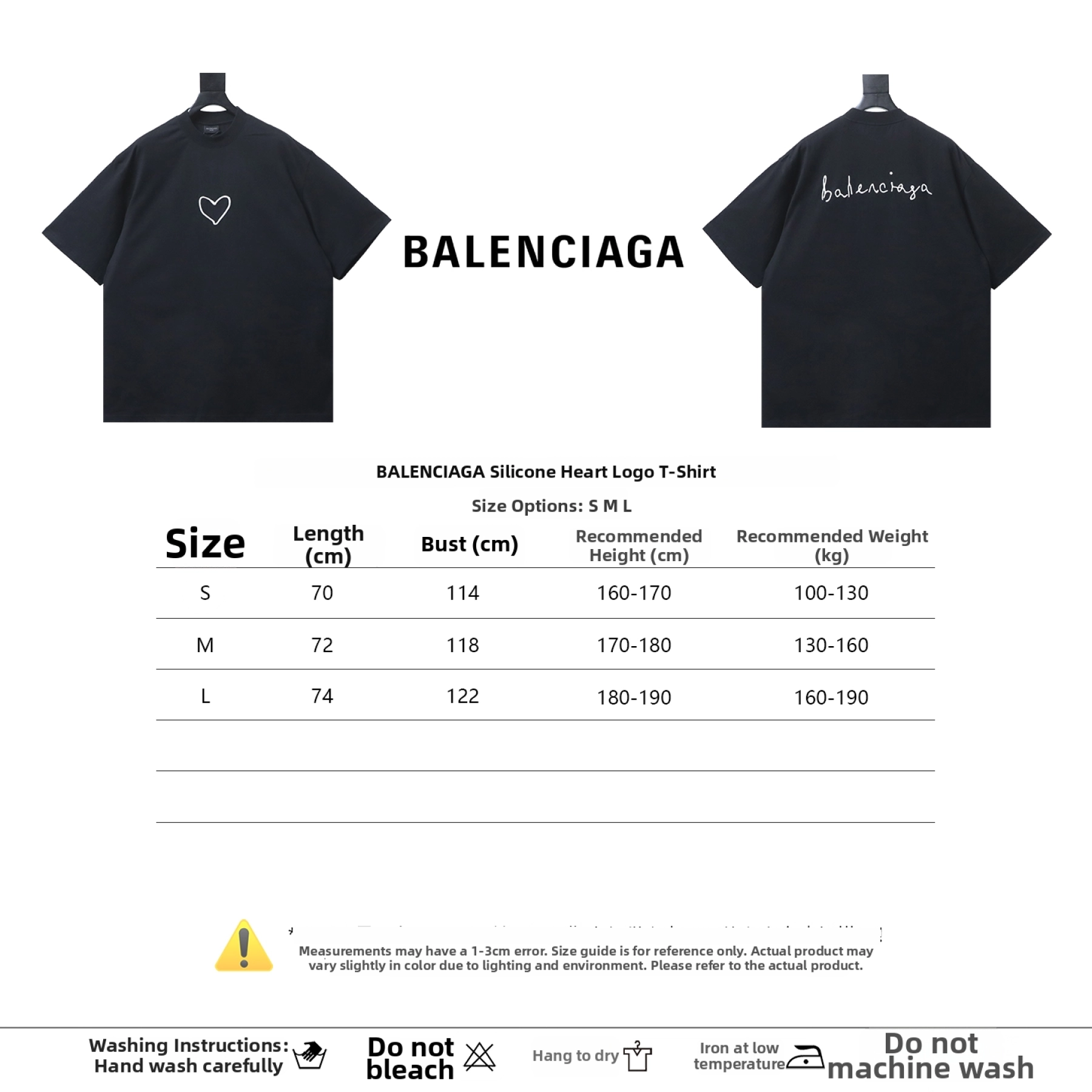 Balenciaga Gradient Starry Sky Embroidered Letter T-Shirt