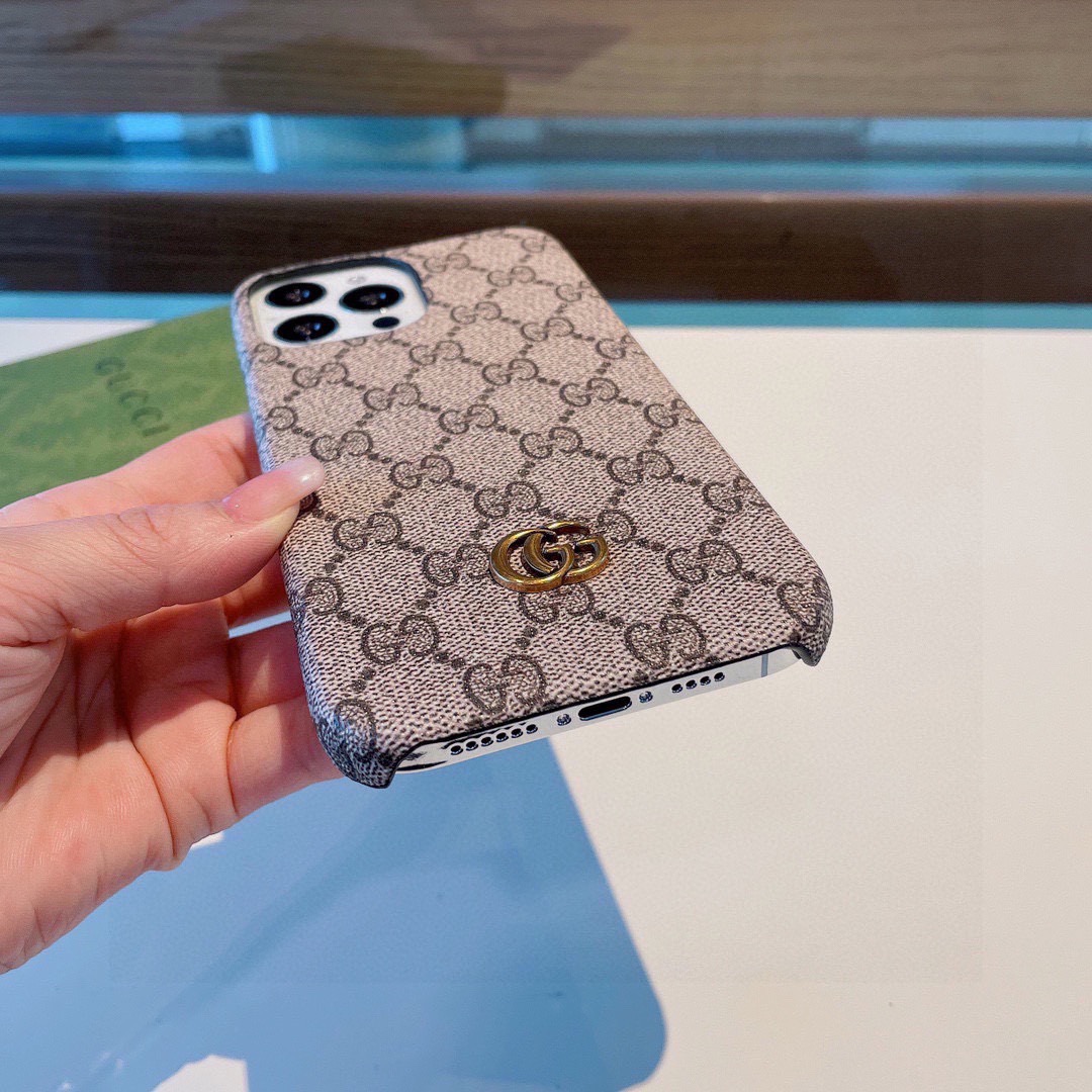 Gucci Classic Monogram Phone Case | Metal Logo & Polished Edge, In Sync with Official Launch