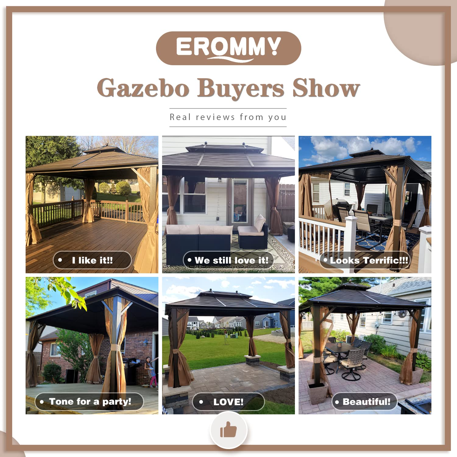 Hardtop Gazebo Galvanized Steel Gazebo Canopy for Garden